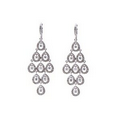 Tiered Water Drop Crystal Chandelier Earring